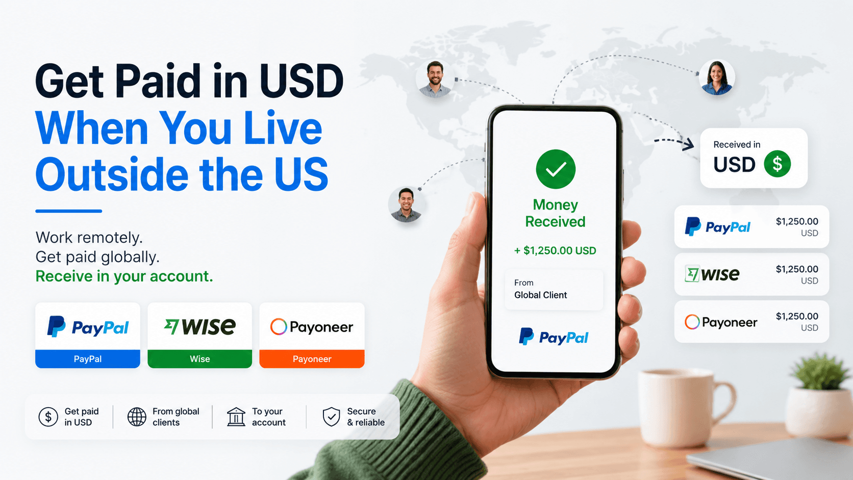 How to Actually Get Paid in USD When You Live Outside the US (Without Losing Half to Fees)