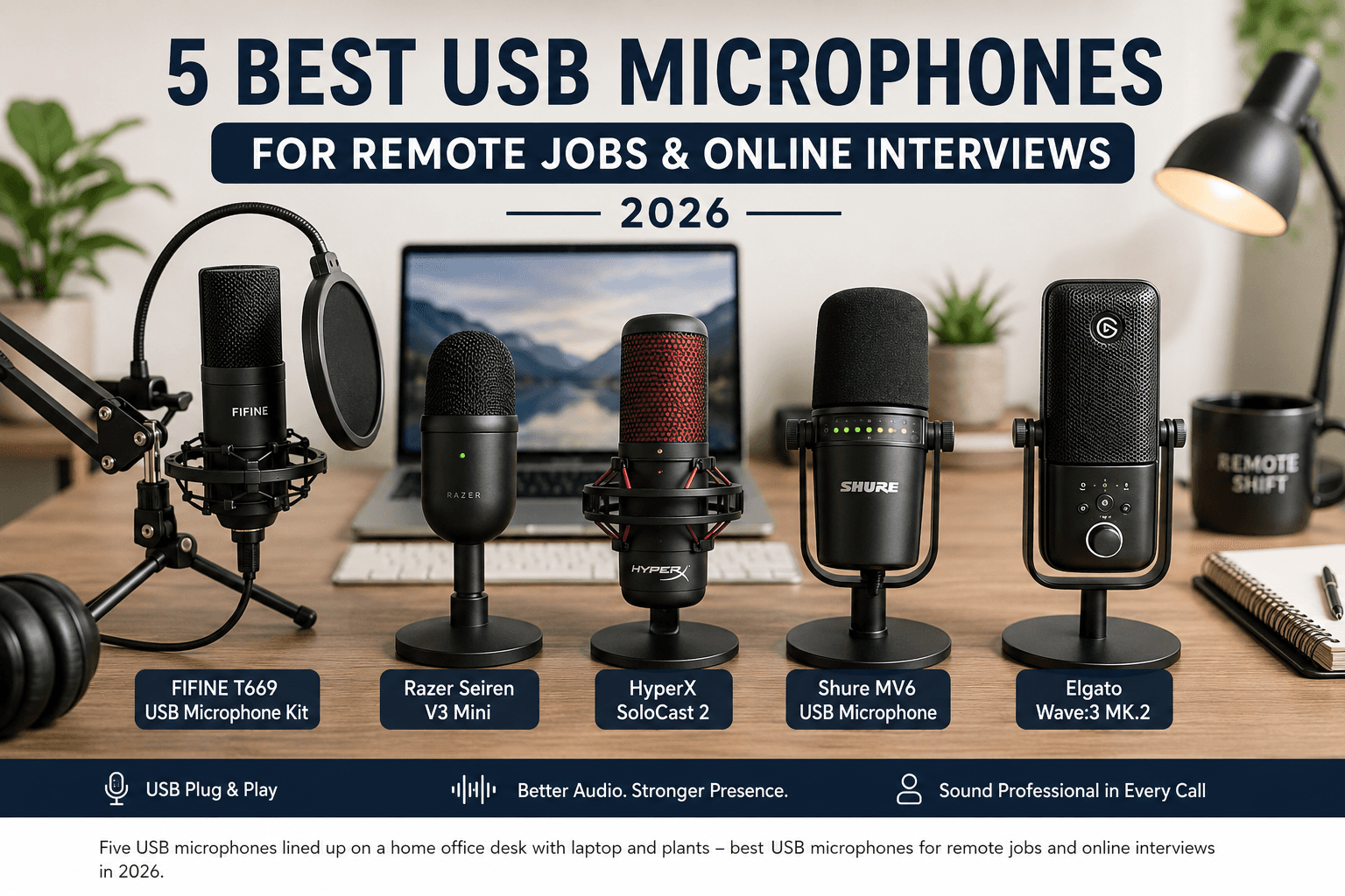 5 Best USB Microphones for Remote Jobs and Online Interviews in 2026